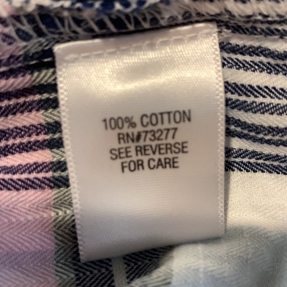 Croft and Barrow Roll tab 3/4 sleeve plaid button up shirt, size M - Picture 6 of 6